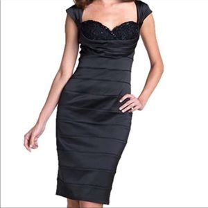Tadashi Collection Cocktail Black Dress- Size 4- EUC